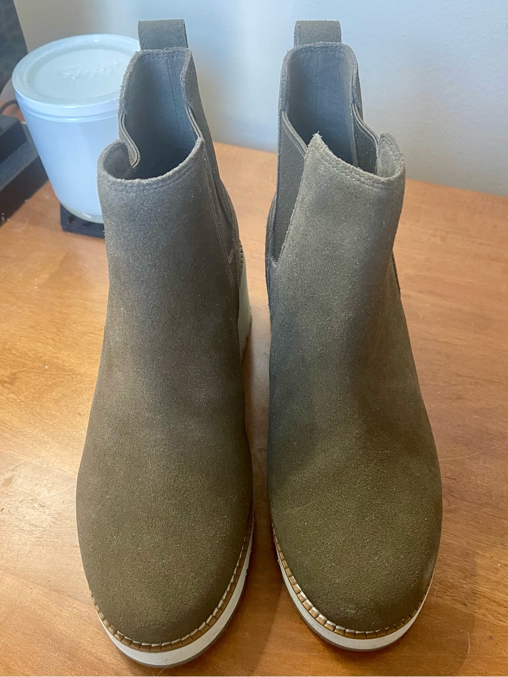 Cole Haan ZeroGrand Women’s Suede Chelsea Ankle Boots - Olive